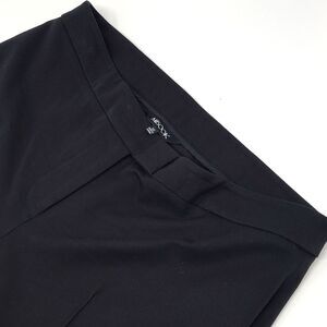 Misook Trouser Dress Pants Womens 10 Black Pleated Stretch Cotton Rayon‎ Spandex